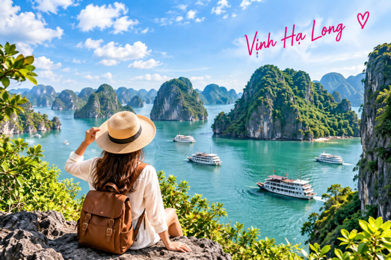 Khách nước ngoài du lịch vịnh Hạ Long
