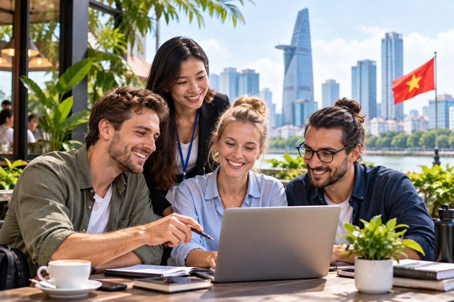 Người nước ngoài đang sinh sống, làm việc tại Việt Nam