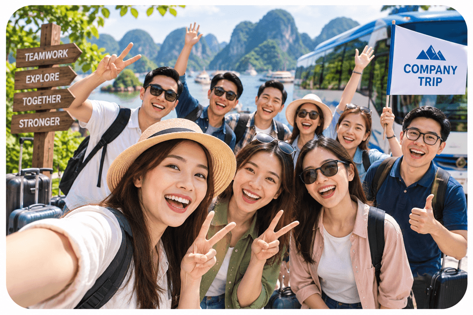 Bảo hiểm du lịch nhóm bạn đoàn công ty